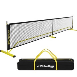 PICKLETECH 4.0 Slim Version Pickleball Net Portable Outdoor, 22 FT Pickleball Net, USAPA Regulation Size, Pickle Ball Net System with Carrying Bag for Driveway