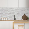 TORURAL 100 Whitewash Red Faux Brick Wall Tiles, 3D Thin