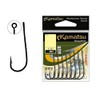 Kamatsu Fishing Hooks Round Forged Cheburashka K-60 Single Hook Eye Hooks Worm Hooks (4/0 Pack of 6)