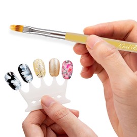 SILPECWEE 1pc Ombre Nail Brush Acrylic Nail Art Brushes Nail Gradient Brushes Nail Painting Pen Ombre Brush for Gel Nails Manicure Design Brush Nail Art Tools