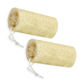 Natural Loofah Sponge (Set of 2), 5.9“ Natural Loofah Exfoliating Body Scrubber 100% All Natural luffa Cleaning Brown