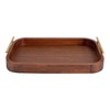 Kate and Laurel Lipton Mid-Century Rectangle Wood Tray, 10" x