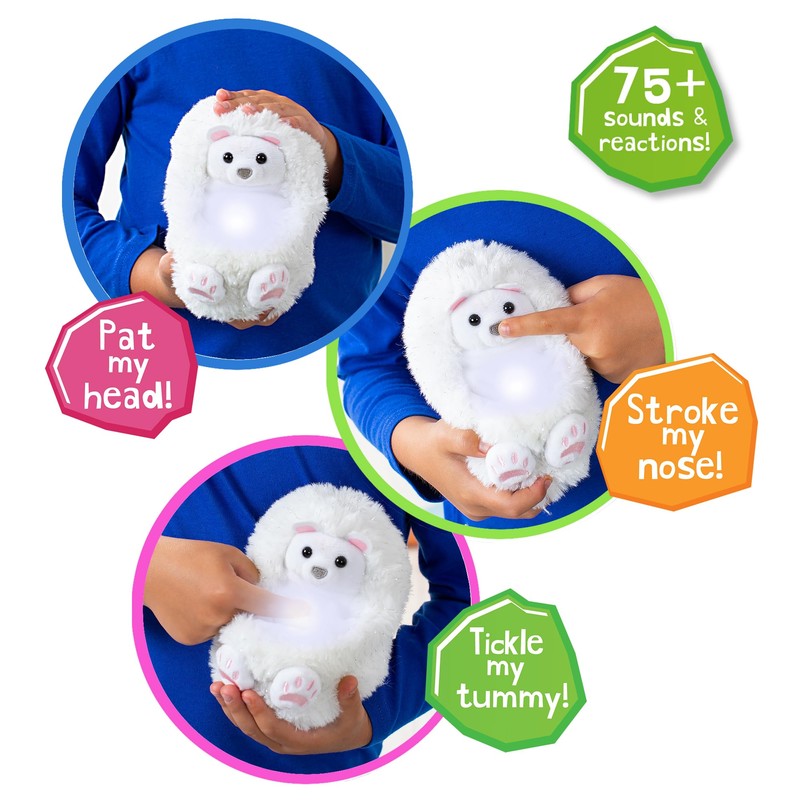 Curlimals Arctic Glow - Perry Polar Bear - Interactive Plush