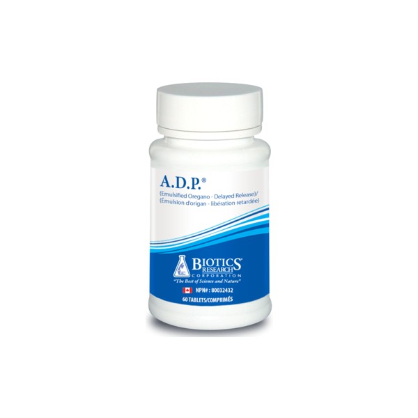 Biotics Research ADP, Anti-Dysbiosis Product, Emulsified, Standardized Oregano Tabs, Sustained Release, 120 Tablets