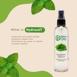 GreenHealth Peppermint Hydrosol (Floral Water) - 8 fl oz Plastic Jug w/Cap - 100% Pure (NOT Oil)