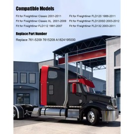 JUFZQO 761-5209 Driver Door Handle Fit for Freightliner Classic XL Classic FLD112 FLD120 FLD120SD FLD132 1988-2012, Interior Door Handle Replace 7615209, Black Interior Front Left Side