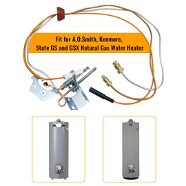 AUGREX 9003542 Pilot Assembly Replacement Fit for Natural Gas Water Heater, Compatible with Reliance, A.O.Smith, Kenmore, State GS and GSX, Replace 100109295 18324-190 9003542