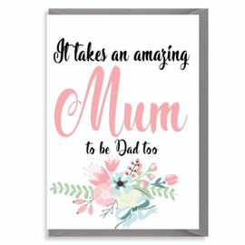 Father's Day Card, Card for Dad, Dad Father's Day Card, Greetings Card for Dad, Birthday Card for Dad, Dad Birthday card from Son, Dad Birthday Card from Daughter (It takes and amazing mum)