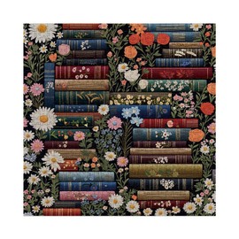 Vintage Flower Book Puzzles for Adults 1000 Pieces, Beautiful Wildflower Plant Jigsaw Puzzle, Unique Difficult Embroidery Art Puzzles