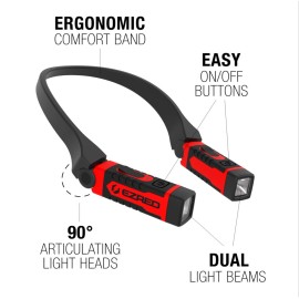 EZRED NK15-GR ANYWEARTM GREEN RECHARGEABLE NECK LIGHT 300 LUMENS