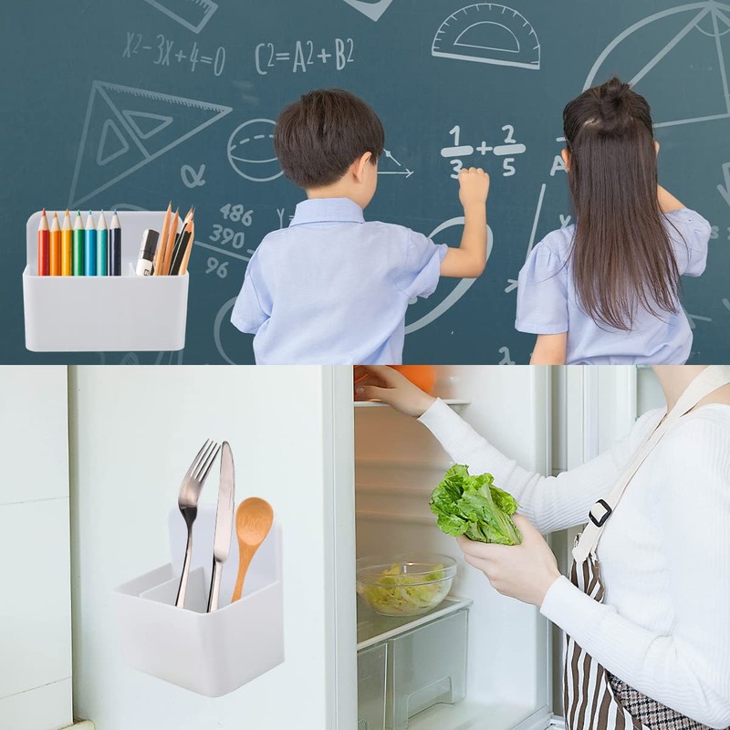 Magnetic Pen Marker Holders 2PCS with Magnetic Whiteboard Eraser, Adjustable