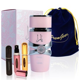 Lattafa Yara - Vanilla, Gourmand, Fruity, Floral - Eau de Parfum, Perfume for Women 3.4 Ounce / 100 ml with Elegant Velvet Pouch and 3 Refillable Atomizer Spray Bottles