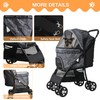 Pet Stroller for Small/Medium Dogs and Cats - Lightweight Foldable