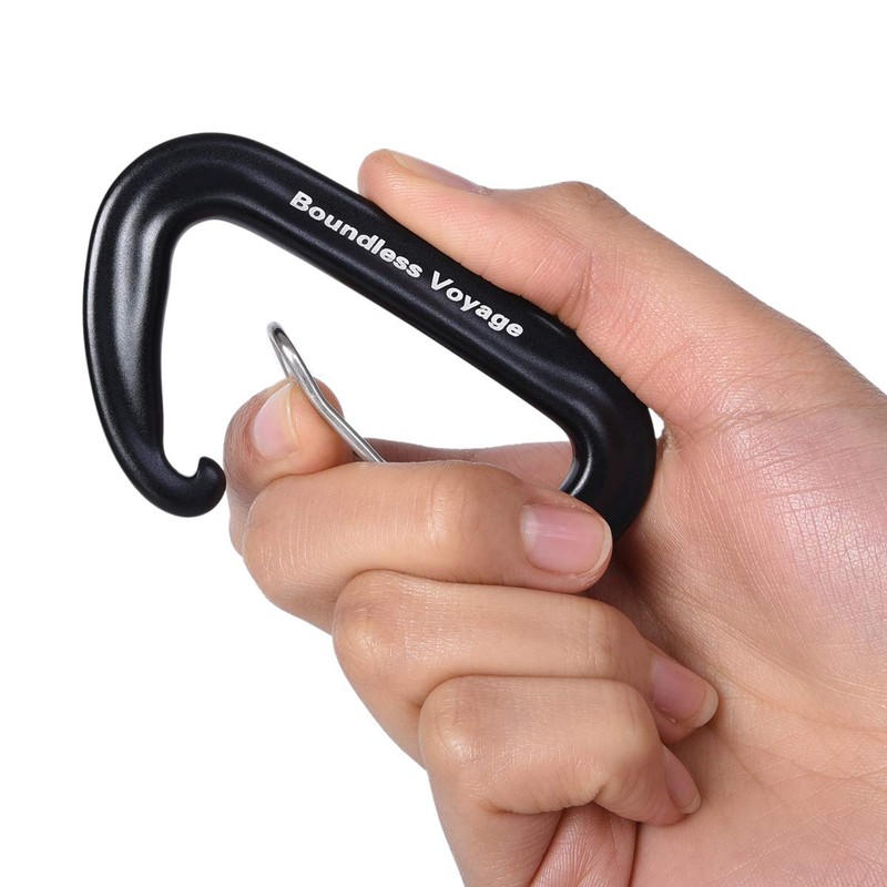 iBasingo BV1026 12KN Outdoor Carabiner, Multi-functional Climbing Ring, Aluminum Alloy