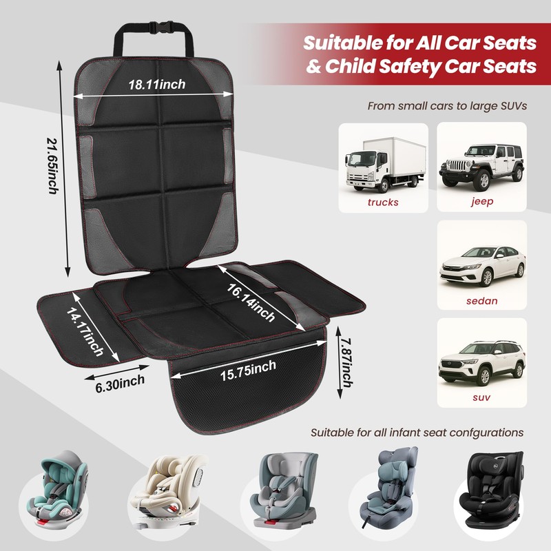 Extra-large Car Seat Protector for Child Car Seat Protector Under