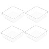 Amtido 4 Pack Drawer Organisers - Sturdy Clear Plastic -