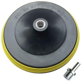 Waies 7 Inch Backer Pad with Thread Drill Adapter Arbor 5/8" 11, Sanding Disc Car Polishing Pad Backing Plate for Angle Grinder Buffer Polisher Attachment