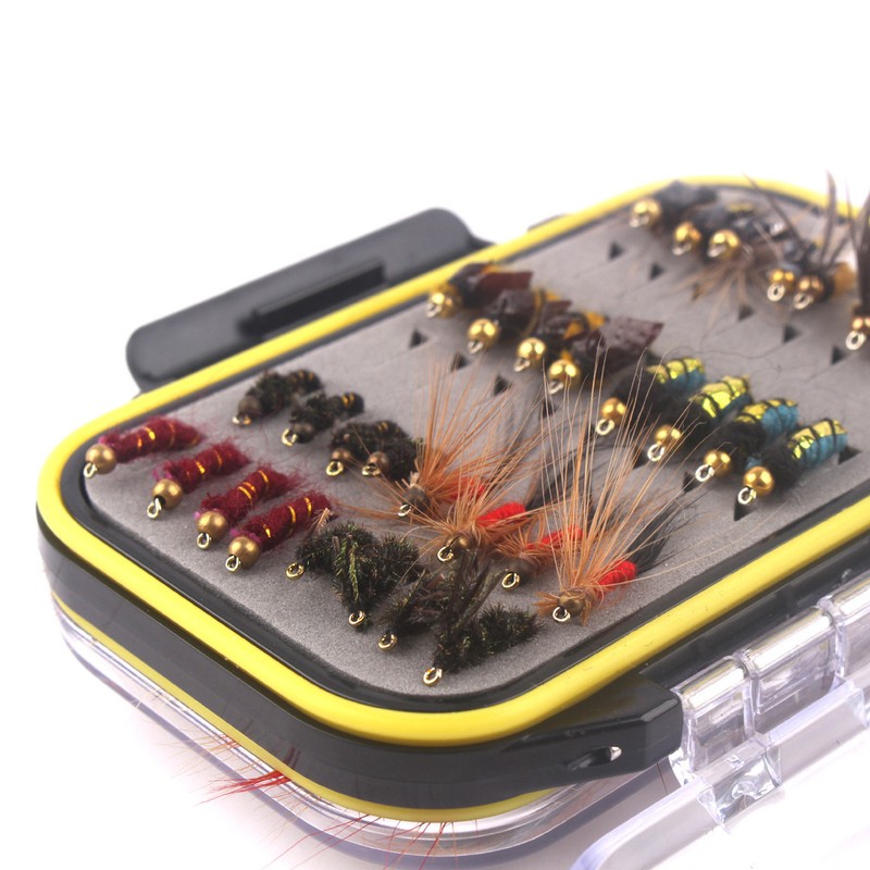 64pcs Fly Fishing Flies Fly Fish Lure Kit Fly Fishing