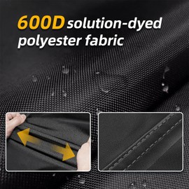 Seapisode 600D Bimini Top Storage Boot, Storage Boat Replacement Cover Waterproof and UV Protection with Light Hole, Suitable for 3-4 Bows Bimini Tops