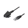 Goobay 51235 TAE-F Cable for DSL/VDSL, Black, 10m Length