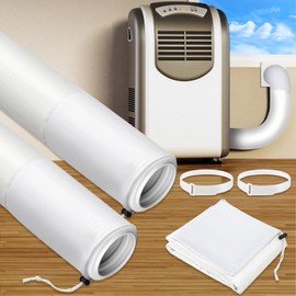 Outus 2 Pcs Air Conditioner Hose Cover Wrap - Ac Hose Duct Vent Cover Sleeve Insulated Cover for Portable Ac for 5" & 5.9" Diameter Exhaust Hoses Tube(White,Stylish)