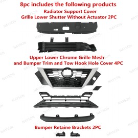 Para rejillas/malla/Robturador/cubierta del radiador Sentra 2020-22/moldeo y retenedor del parachoques