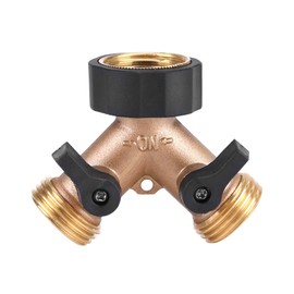 3/4 Y Shape Thread 2 Way Brass Garden Hose Connection Tap Garden Hose Splitter for Tap Connector Splitter Nozzle Garden Irrigation (America)