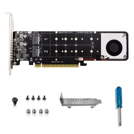 Unbranded PCIE 4.0 x16 To M.2 M-Key NVME SSD Expansion Split Card Supports 4 Nvme M.2 SSD