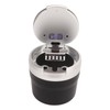 Portable Car Ashtray Mini Silver Edge Fire Prevention Smokeless Auto