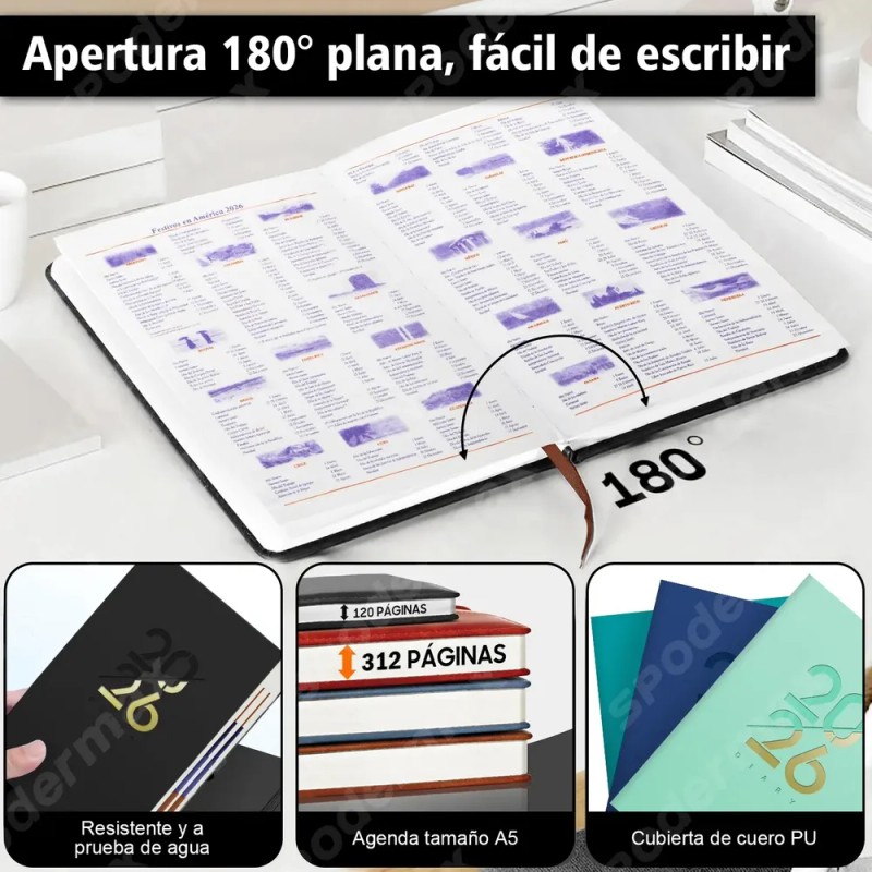 Agenda Diaria Semanal Ejecutiva Escolar Personal 2026