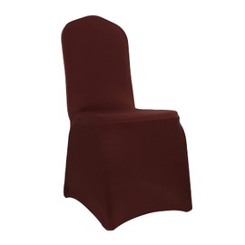10 PCS Brown Spandex Chair Covers Dining Room Stretch Chair Covers Protector for Living Room Banquet Wedding Party Dining Decoration (Brown)