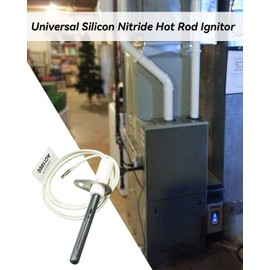 Universal Ignitor, 120V Silicon Nitride Hot Rod Ignitor Replacement for Silicon Carbide Igniters of Gas-Fired Forced-air Furnaces, Water Heater and Boiler, Nitride Heater Igniter