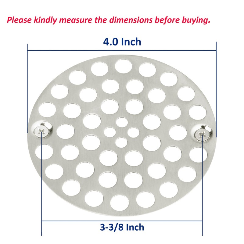 Artiwell 4’’ Shower Strainer Drain Trim Set, Solid Brass Screw-in