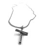 Forgiven Jewelry Baseball Bat Cross Small Necklace Pewter on chain