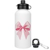 Azeeda 600ml 'Pink Bow' Reusable Water/Drinks Bottle (WT00081298)