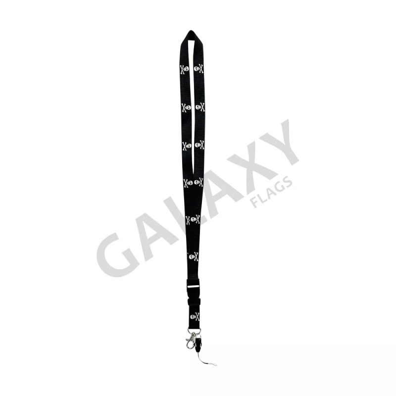 Skull with Patch Lanyard / Skull with Patch Flag Lanyard