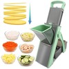 Cortador de Verduras, Acero Inoxidable + ABS, Grosor Ajustable, Verde
