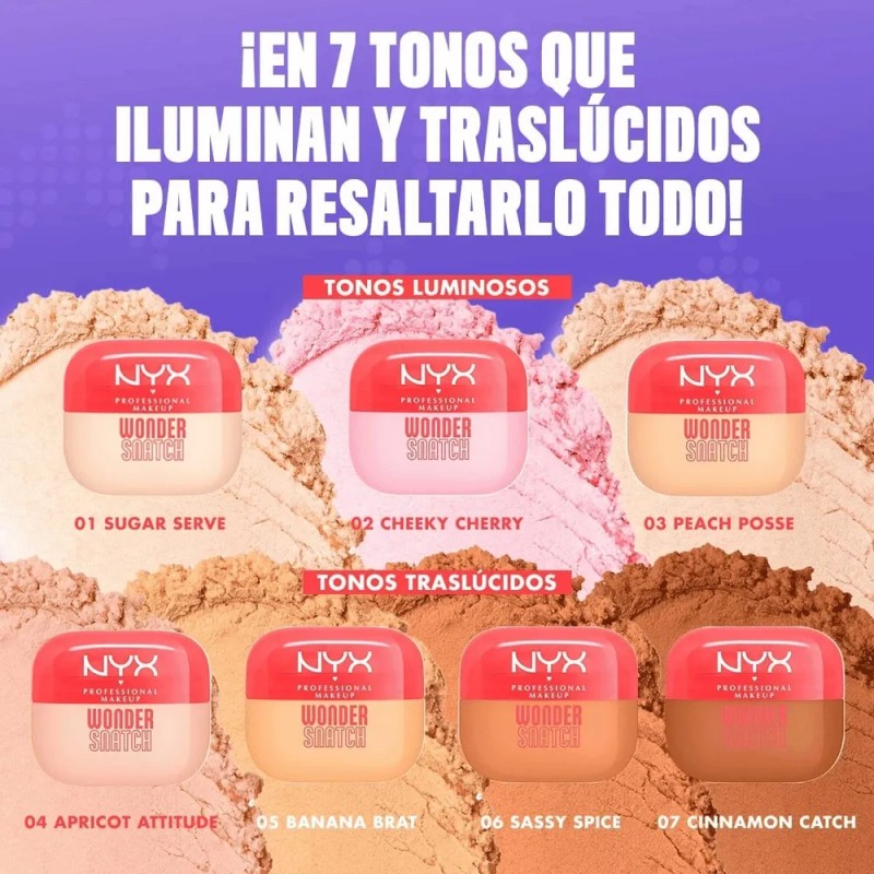 Polvo Suelto NYX Wonder Snatch Tono Cheeky Cherry
