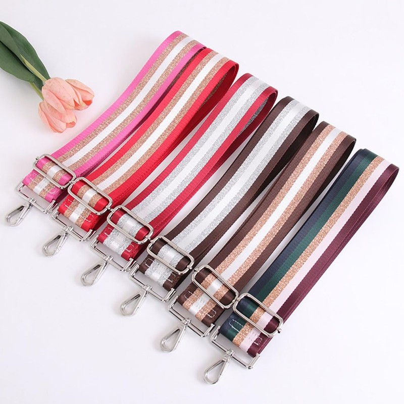 ILUFAM Stripes 5cm Wide Shoulder Bag Strap Replacement Belt Adjustable