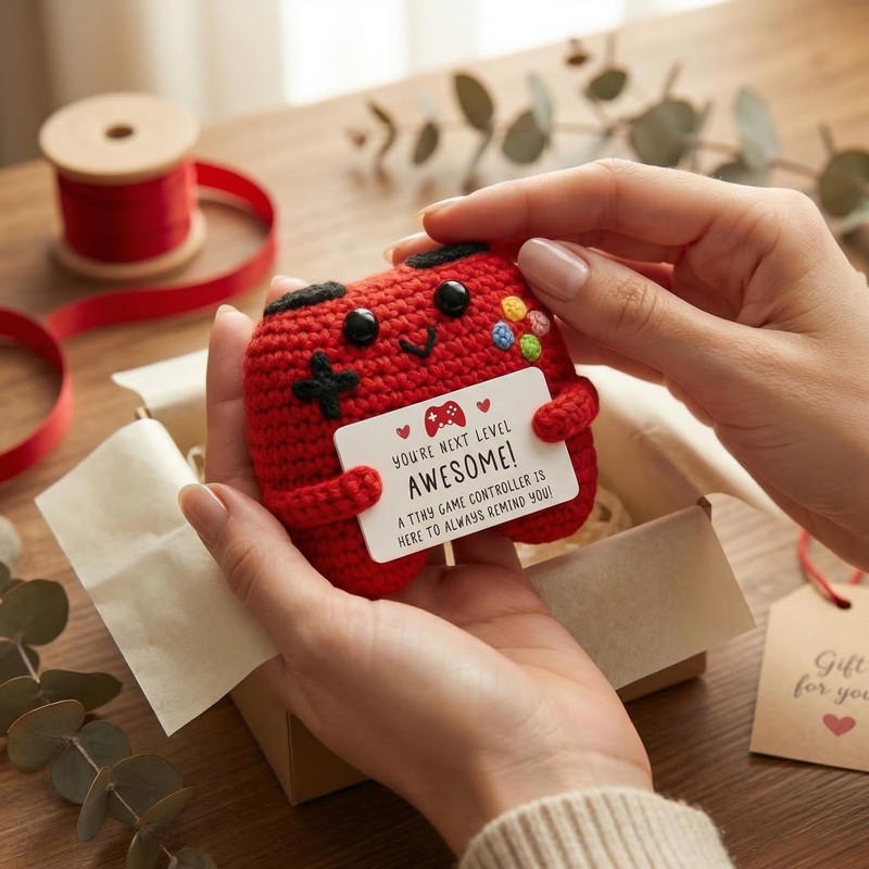 ZZOZPOP Awesome​ Crochet Game Controller Doll, Gamer Gifts​ for Men,
