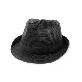 Zylioo Large Straw Fedora Hats,Short Brim Trilby Sun Hat,Packable Roll Up Panama Summer Hat