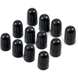 12Pcs TPMS Tire Valve Stem Caps, Black Plastic Long Stem Caps for TR20008 TPMS Valve Caps with Rubber Gasket Universal for Cars, SUVs, Trucks, Bikes and Motorcycles Tire Valve Stem Caps Accessories