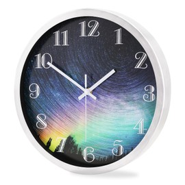 Gilacco Stainless Steel Wall Clock, Quality Quartz Silent Non-Ticking, Decorative Modern Round Wall Clocks for Living Room Bedroom Kitchen Office Home, 12Inch/30.5CM