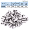 Rustark 50 Pcs 8-32'' UNC 304 Stainless Steel Rivet Nuts