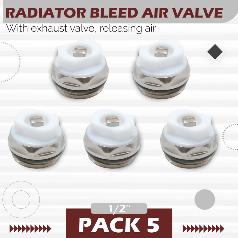 DOJA Barcelona Radiator Bleed Valve Pack 12 - Screwed Ends,