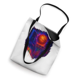 Basketball Tie Dye Color Splash Colorful Hoop Net Slam Dunk Tote Bag