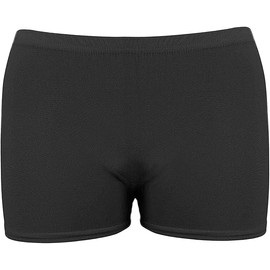NuJake Girls' Children's Hot Pants Gymnastics & Dance Wear Stretch Shorts Ages 9-10 Years, Black