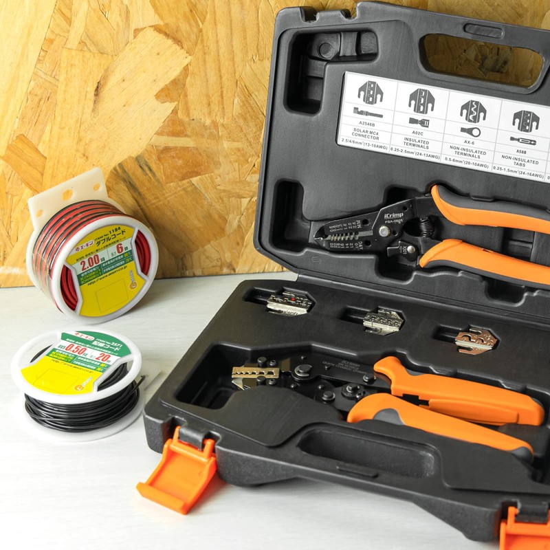 iCrimp Quick Change Ratcheting Crimper Tool Kit, Automotive Service Kit,