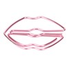 100pcs Paper Clips Portable Purple Lip Shape Rustproof Electroplated Metal