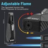 Butane Torch Lighter， Refillable Butane Torch with Safety Lock， Adjustable